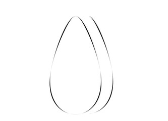 drop black outline on a white background, 