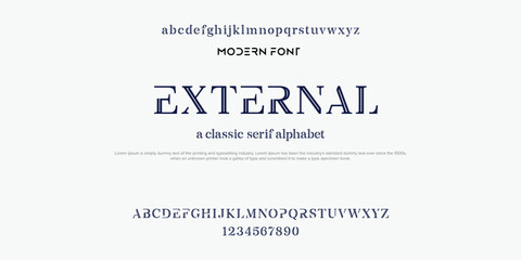 Modern Bold Font. Sans Serif Font. Regular Italic Uppercase Lowercase Typography urban style alphabet fonts for fashion, sport, technology, digital, movie, logo design, vector illustration