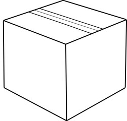 Cardboard Box Hand Drawn