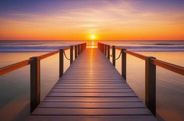 Fototapeta premium pier at sunset
