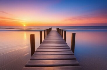 Obraz premium pier in the sunset