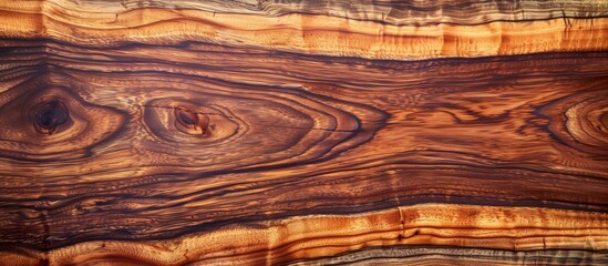 background of A slice of sustainable wood, the grain forming an intricate pattern, the tones ranging from light tan to deep brown - obrazy, fototapety, plakaty