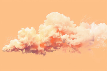 Peach fuzz coloured cloud