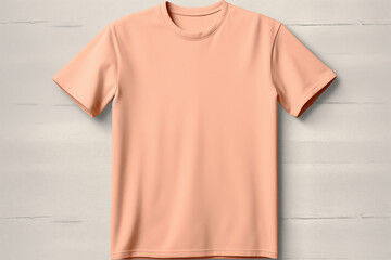 Mens peach fuzz color t-shirt mockup