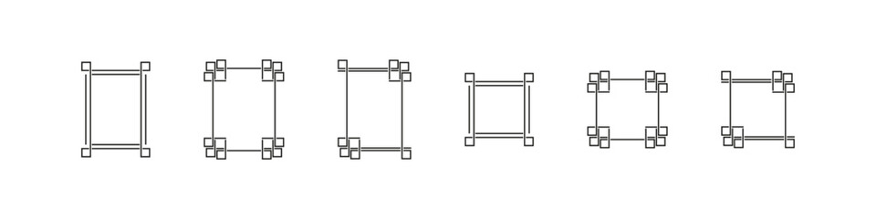 Frame traditional asian style. Chinese vector frames.
