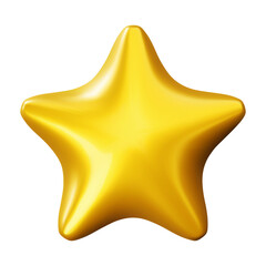 Gold star 3d vector realistic icon. Yellow 3d star. Customer rating feedback, rang, achievements - 761323518