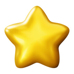 Gold star 3d vector realistic icon. Yellow 3d star. Customer rating feedback, rang, achievements - 761323544