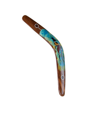recommend clip art: Boomerang hard wood Australia culture isolated on white background. This has clipping path.