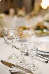 table set for a wedding reception