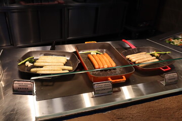 Cooked Sausages on the pan