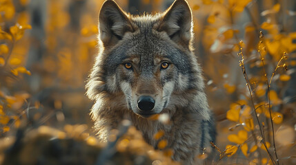 wolf in the woods © Aleh