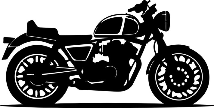 recommend clip art: silhouette of a motorcycle vector illustration