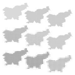 Slovenia dotted map