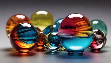 crystal glass balls with filler color jam 