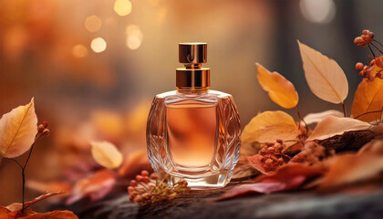 Obraz na płótnie Canvas A Perfume Bottle Adorned with Blossoms