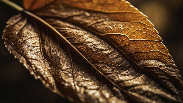 macro image of ultra detailed leaf