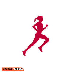 Fototapeta na wymiar Running marathon logo