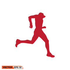 Fototapeta na wymiar Running marathon logo