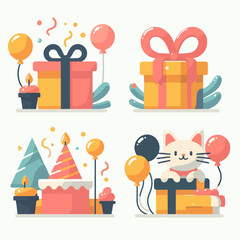 illustration of a set of gifts