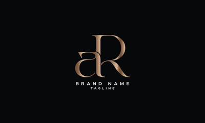 AR, RA, Abstract initial monogram letter alphabet logo design