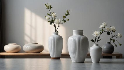 Fototapeta na wymiar Chinese vases on the table