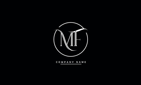MF, FM, M, F Abstract Letters Logo Monogram