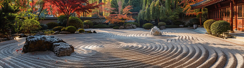 Zen Garden at Dawn