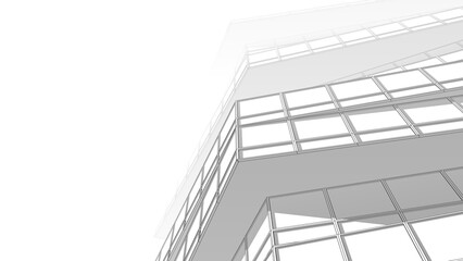 Fototapeta premium abstract architectural background 3d rendering and 3d illustration