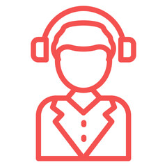Listening Music Icon Style
