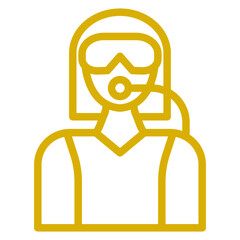 Diver Female Icon Style