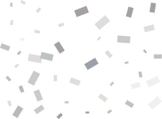 Rectangular silver confetti