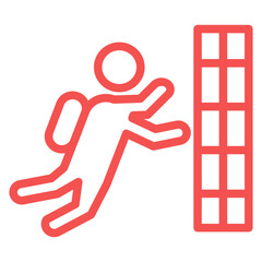 Wall Diving Icon Style