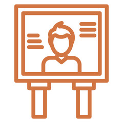 Billboard Man Icon Style