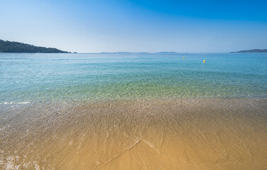 Famous Plage de Jean Blanc on French Riviera, France