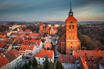 Teutonic castle in Reszel at sunset, Poland. - 761345764