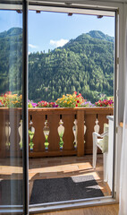 Landscape of Alto Adige, Italy - view from balkon