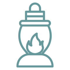 Gas Lamp Icon Style