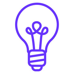 Incandescent Light Bulb Icon Style