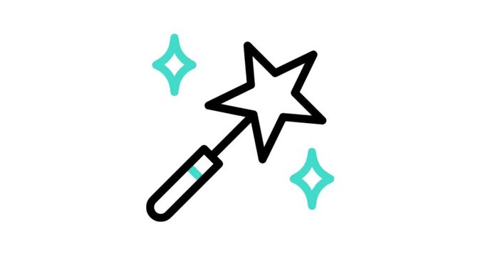 illustration of a star icon animation videos