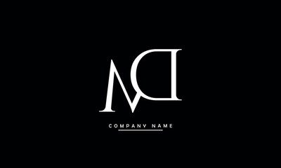 MD, DM, M, D Abstract Letters Logo Monogram