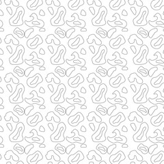 Set of funny and primitive designs of abstract shapes. Seamless black pattern on a white background. Creative collection of abstract art for kids or holiday design. Simple children's drawings with a t