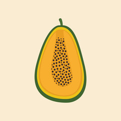 Papaya flat Icon