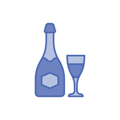Duo Tone Champagne vector icon