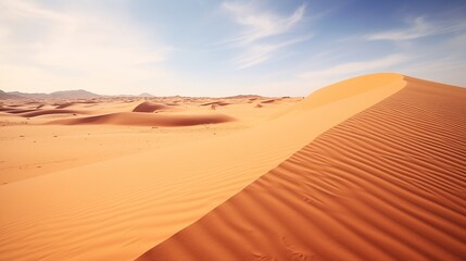 Fototapeta na wymiar barren desert background during the day. sand mountains, sand seas
