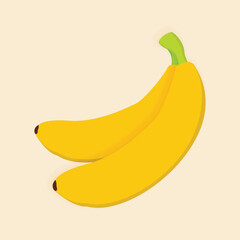 Banana design juicy fresh fruit icon vector template. Raw banana. Eco bio health food
