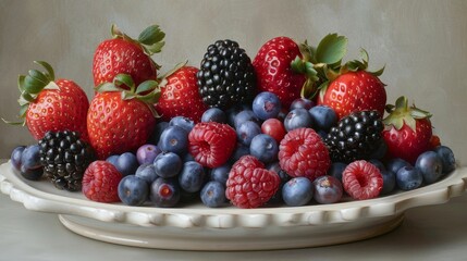 Berry delight on plate