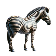 Zebra on a Transparent Background