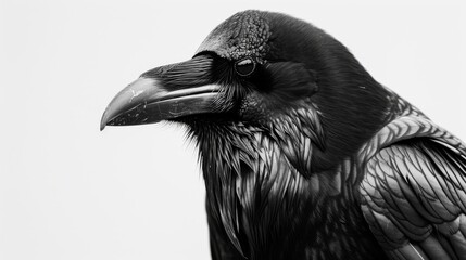 Majestic Raven in Monochrome