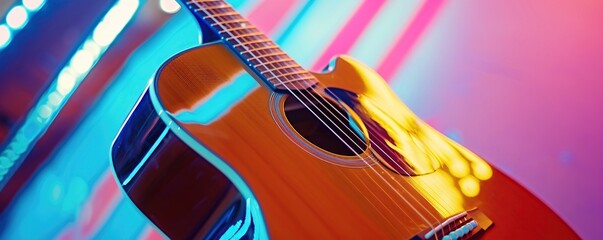 brown classical guitar, a musical instrument that is plucked - obrazy, fototapety, plakaty