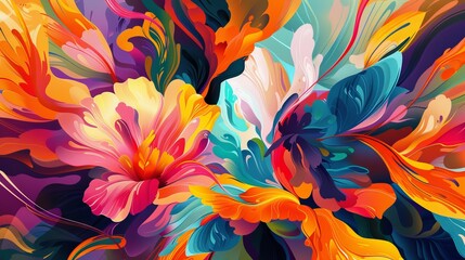 Abstract Floral Digital Art - 761353515